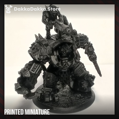 Orks Da Great Arma Boss, proxy miniature, character, 28mm heroic scale unpainted resin, view 8