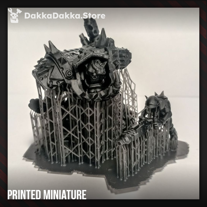 Orks Da Great Arma Boss, proxy miniature, character, 28mm heroic scale unpainted resin, view 9
