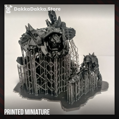 Orks Da Great Arma Boss, proxy miniature, character, 28mm heroic scale unpainted resin, view 9