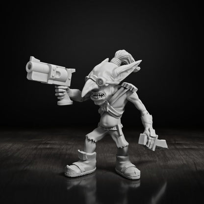 Orks Goblins Meat Squad, proxy miniature, 28mm heroic scale unpainted resin, view 4