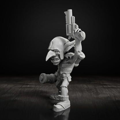 Orks Goblins Meat Squad, proxy miniature, 28mm heroic scale unpainted resin, view 5