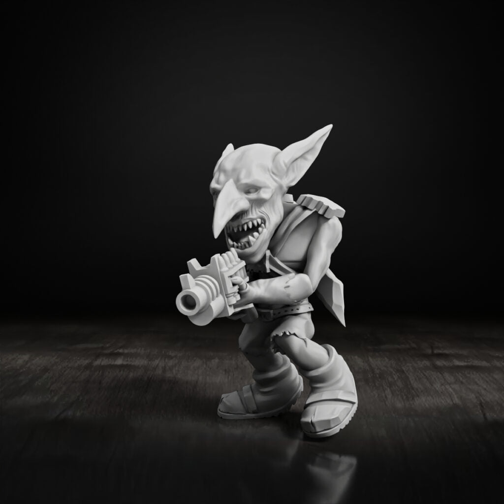 Orks Goblins Meat Squad, proxy miniature, 28mm heroic scale unpainted resin, view 6