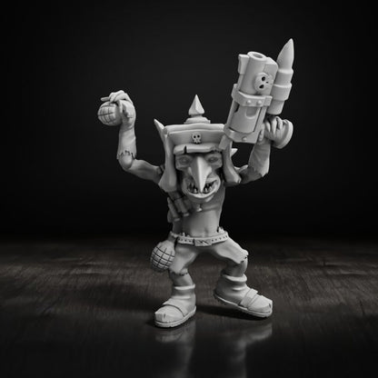 Orks Goblins Meat Squad, proxy miniature, 28mm heroic scale unpainted resin, view 7
