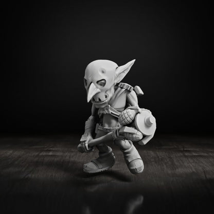 Orks Goblins Meat Squad, proxy miniature, 28mm heroic scale unpainted resin, view 8