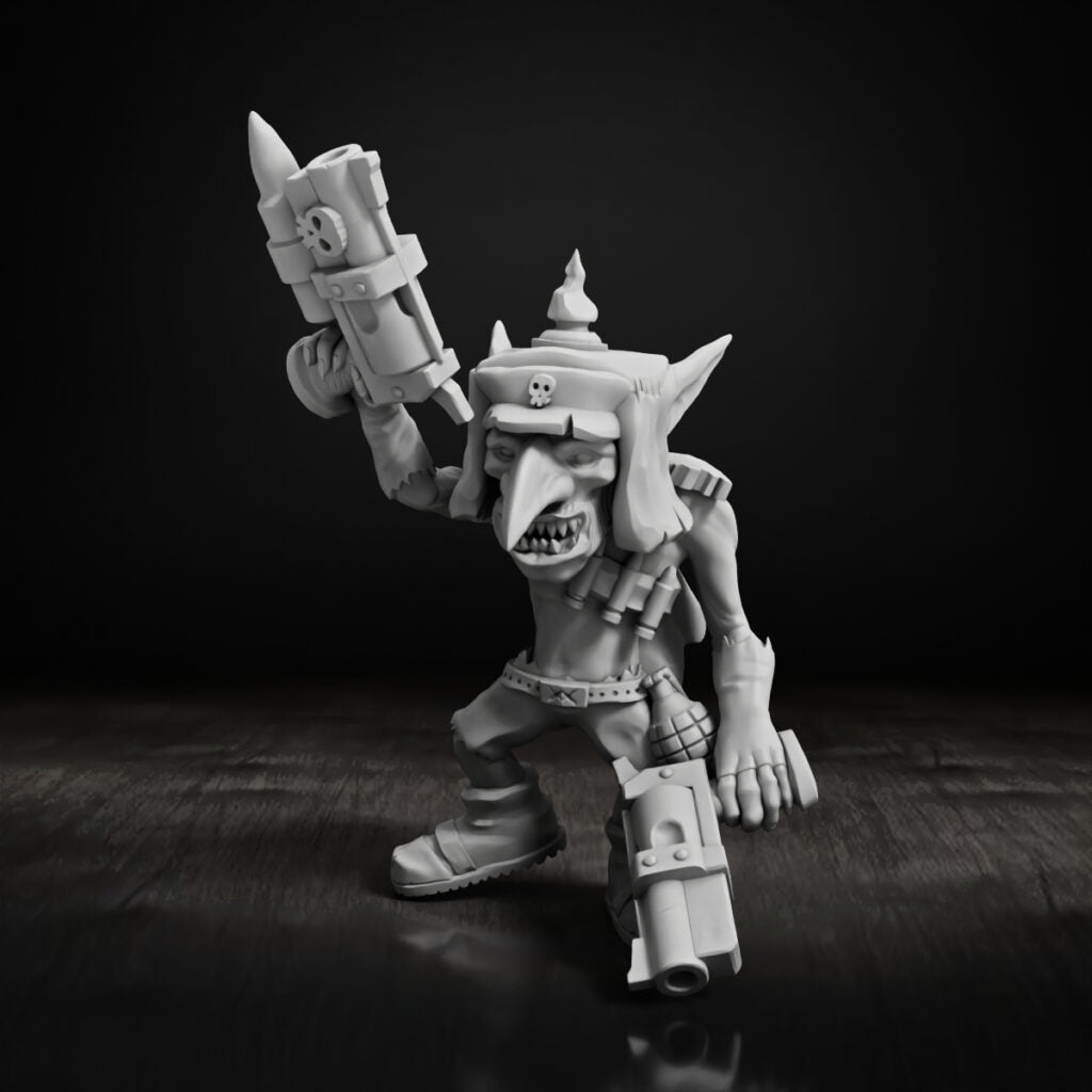 Orks Goblins Meat Squad, proxy miniature, 28mm heroic scale unpainted resin, view 9