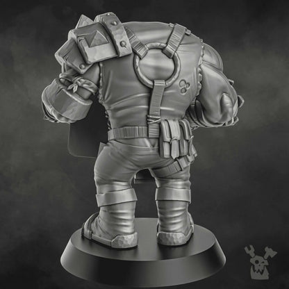 Orks Make Waaagh Not War, proxy miniature, 28mm heroic scale unpainted resin, view 5