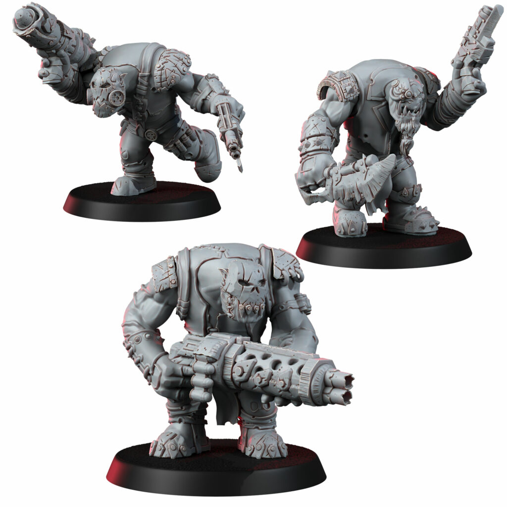 Orks Marauders Build Kit, proxy miniature, 28mm heroic scale unpainted resin