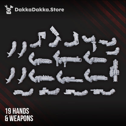 Orks Marauders Build Kit, proxy miniature, 28mm heroic scale unpainted resin, view 3