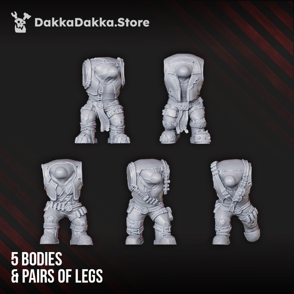 Orks Marauders Build Kit, proxy miniature, 28mm heroic scale unpainted resin, view 5