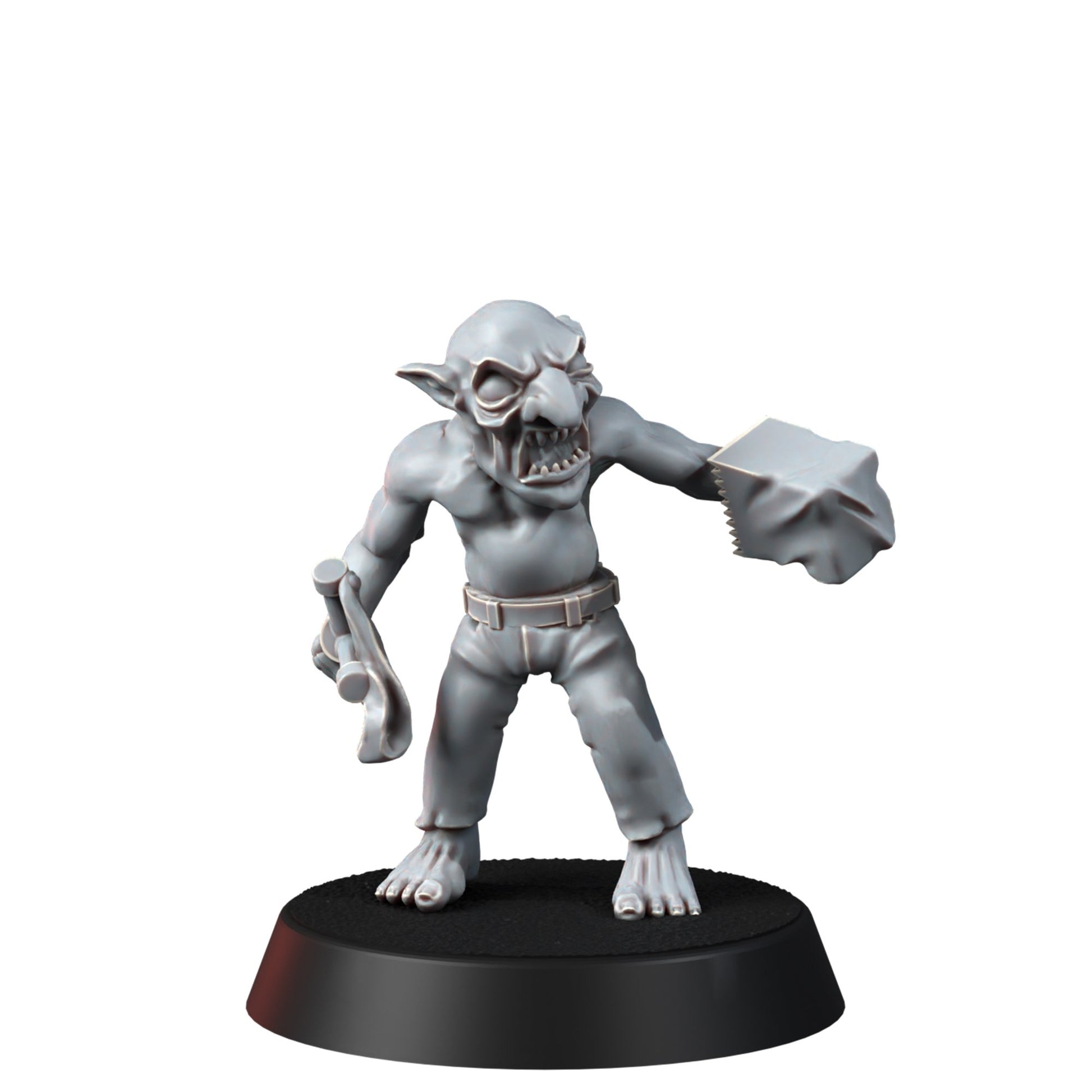 Orks Orkz Kommando Blitz Grobz (3 Units), proxy miniature, squad, 28mm heroic scale unpainted resin, view 3