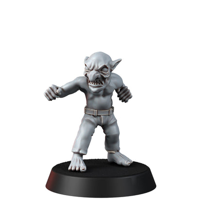 Orks Orkz Kommando Blitz Grobz (3 Units), proxy miniature, squad, 28mm heroic scale unpainted resin, view 4