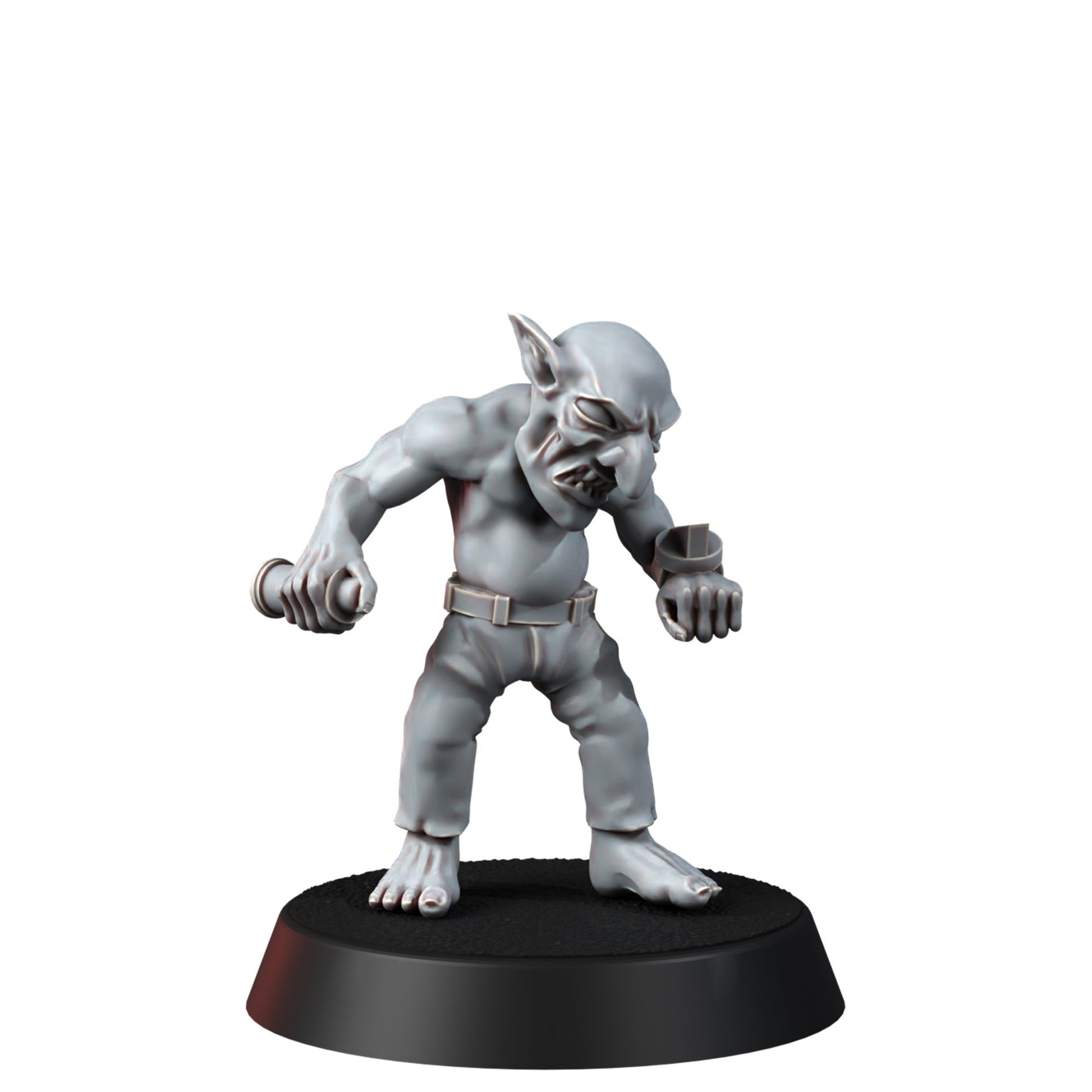 Orks Orkz Kommando Blitz Grobz (3 Units), proxy miniature, squad, 28mm heroic scale unpainted resin, view 5