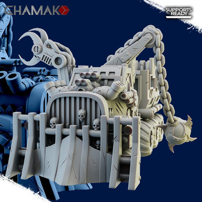 Orks Kammion, proxy miniature, 28mm heroic scale unpainted resin, view 3