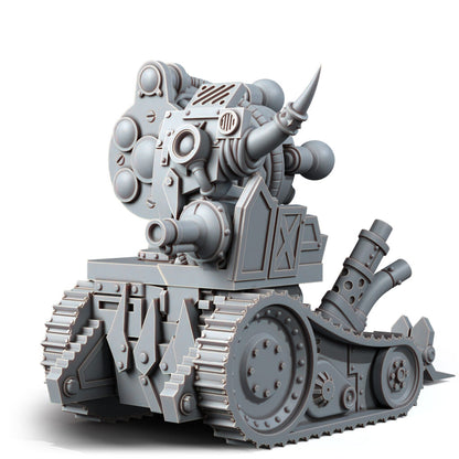 Orks Kannon Argh, proxy miniature, 28mm heroic scale unpainted resin, view 2