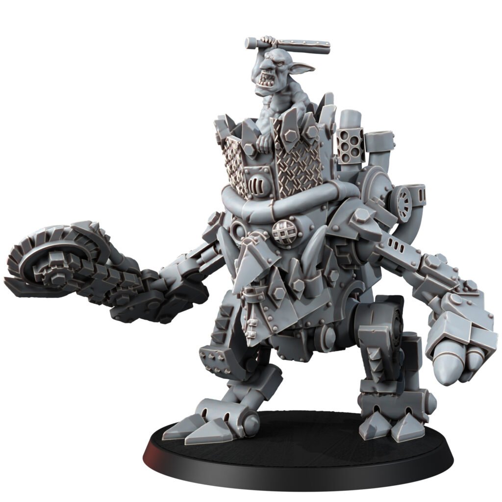 Orks Killa Kan 01, proxy miniature, 28mm heroic scale unpainted resin