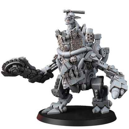 Orks Killa Kan 01, proxy miniature, 28mm heroic scale unpainted resin