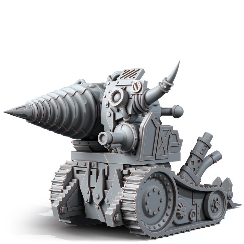 Orks Zapp Kannon, proxy miniature, 28mm heroic scale unpainted resin, view 2