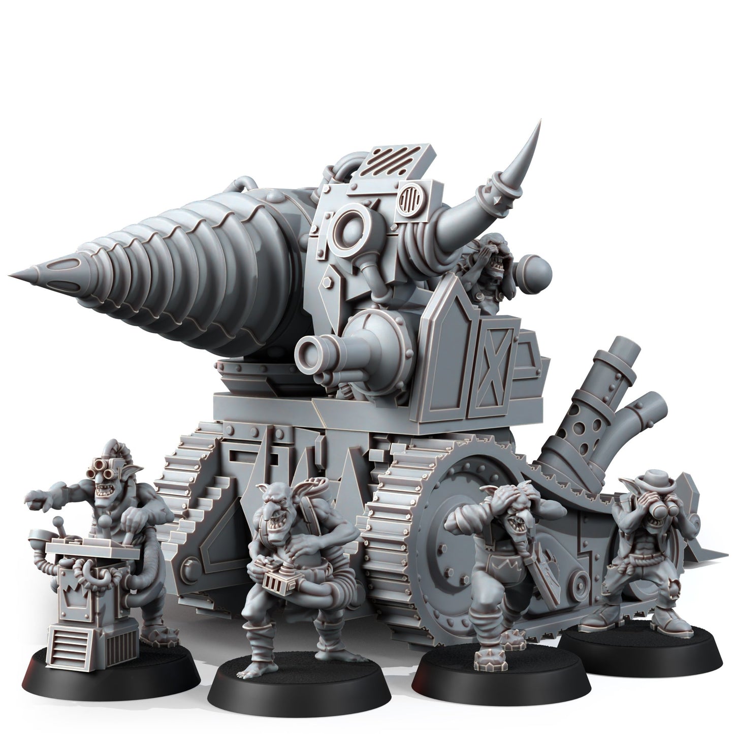Orks Zapp Kannon, proxy miniature, 28mm heroic scale unpainted resin, view 4