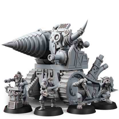 Orks Zapp Kannon, proxy miniature, 28mm heroic scale unpainted resin, view 4