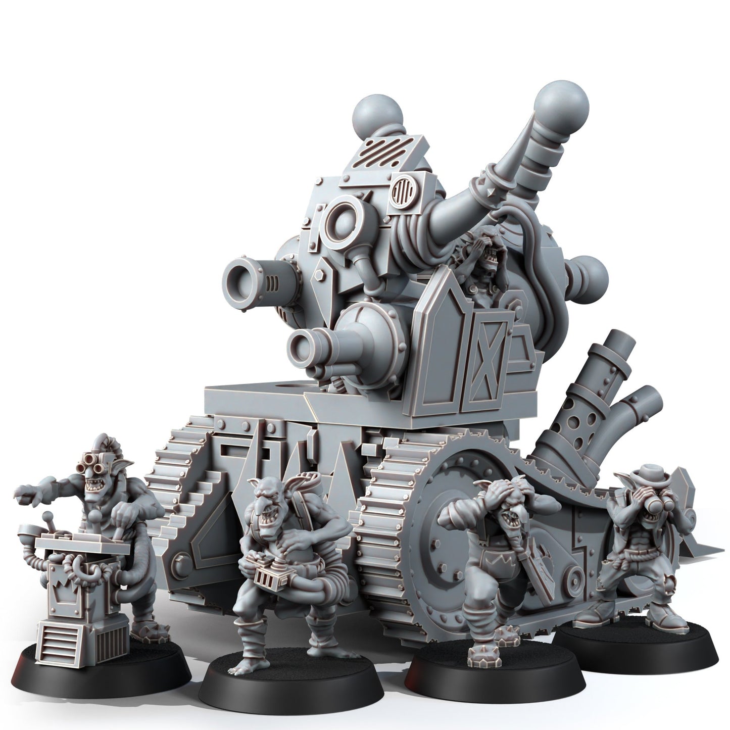 Orks Zcald Kannon, proxy miniature, 28mm heroic scale unpainted resin, view 4