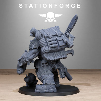 Orks Assassin, proxy miniature, scout, 28mm heroic scale unpainted resin, view 4