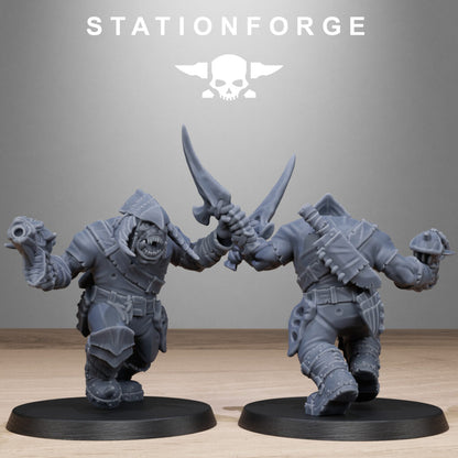 Orks Biotech Looters, proxy miniature, 28mm heroic scale unpainted resin, view 3