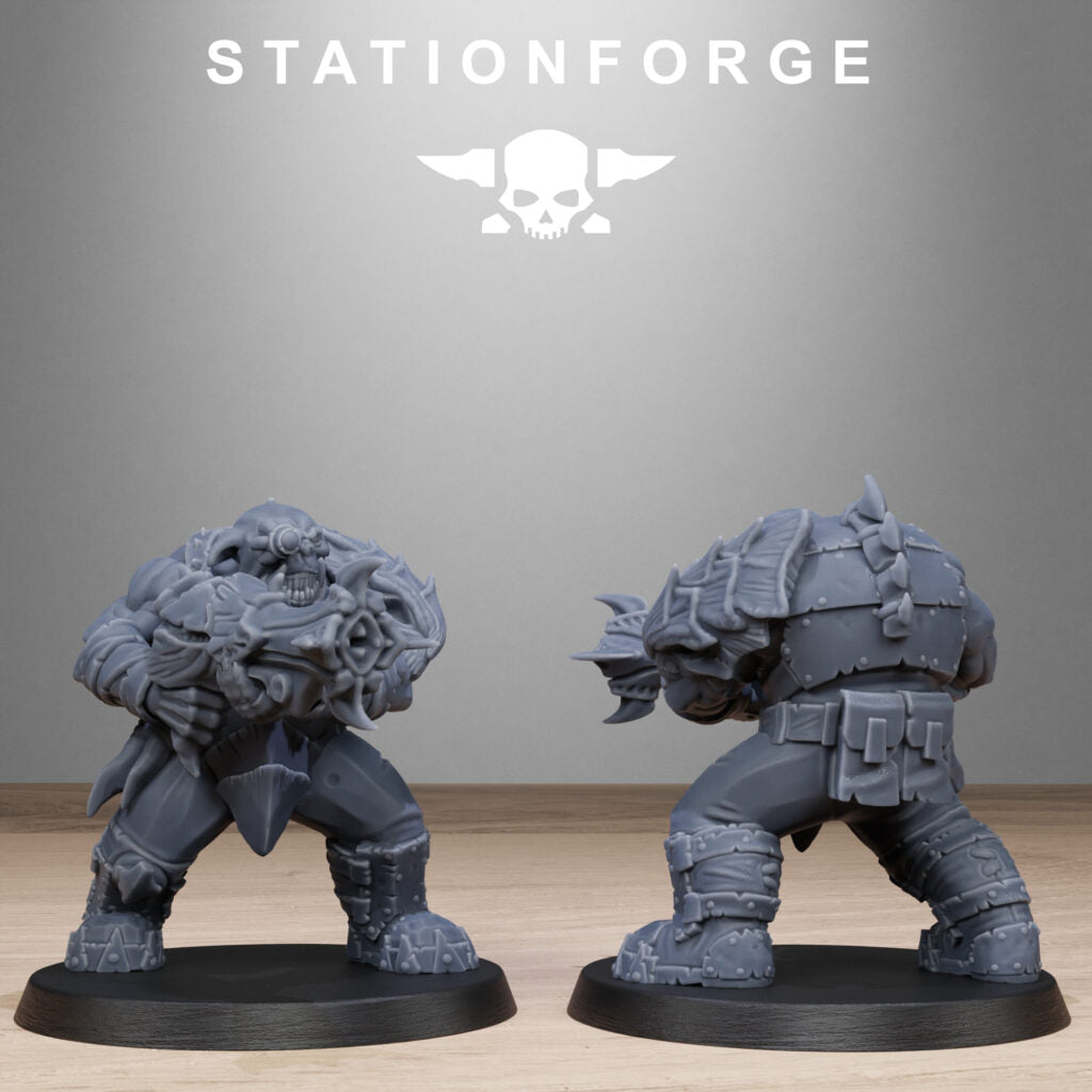 Orks Biotech Looters, proxy miniature, 28mm heroic scale unpainted resin, view 5