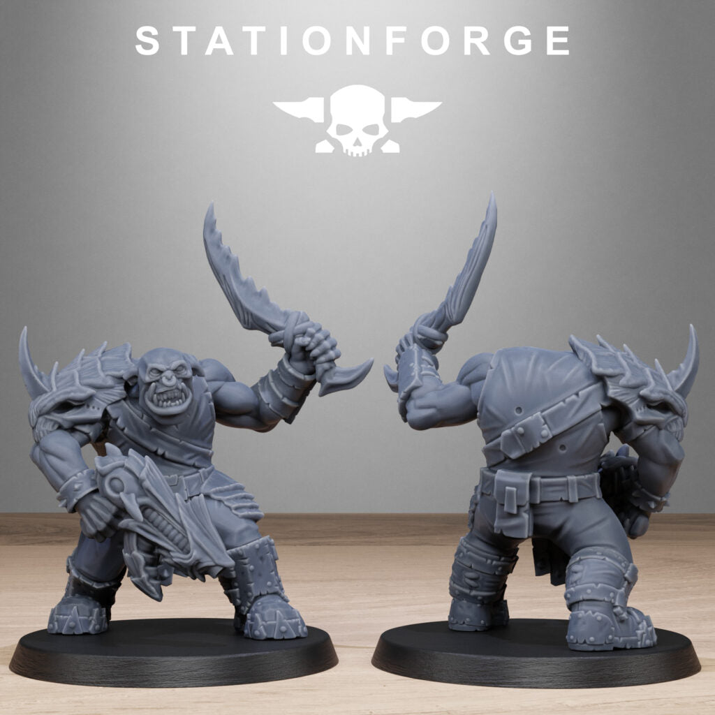 Orks Biotech Looters, proxy miniature, 28mm heroic scale unpainted resin, view 8