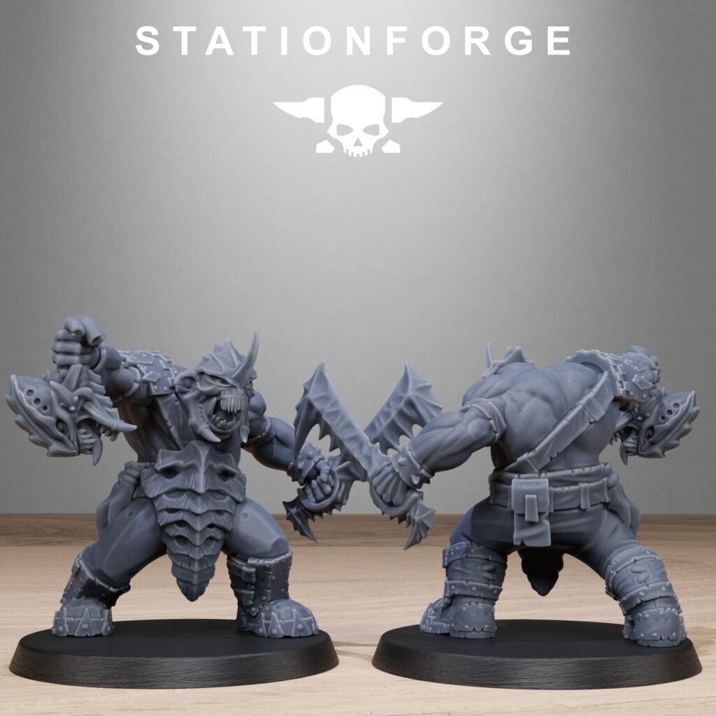 Orks Biotech Looters, proxy miniature, 28mm heroic scale unpainted resin, view 10