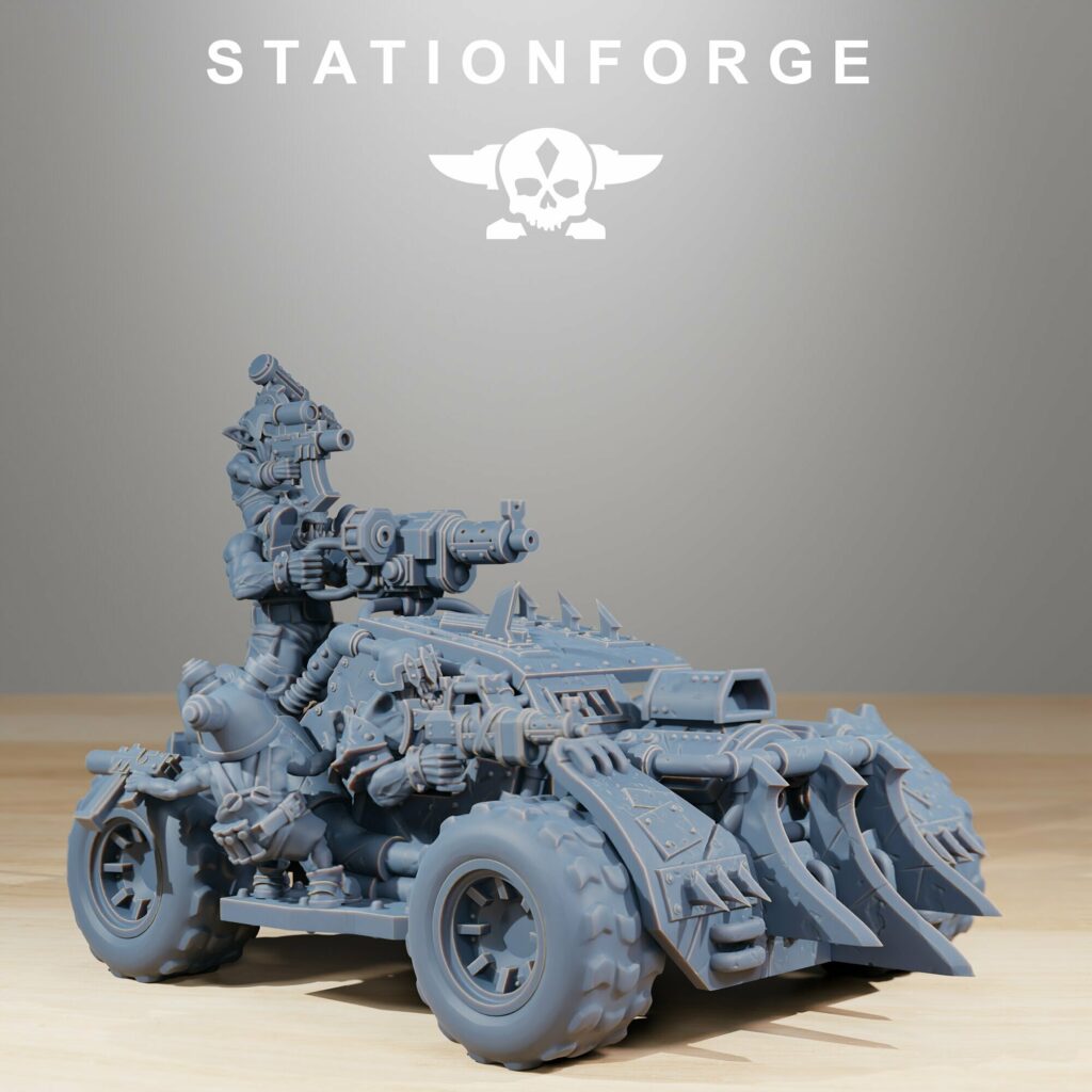 Orks Buggy, proxy miniature, vehicle, 28mm heroic scale unpainted resin
