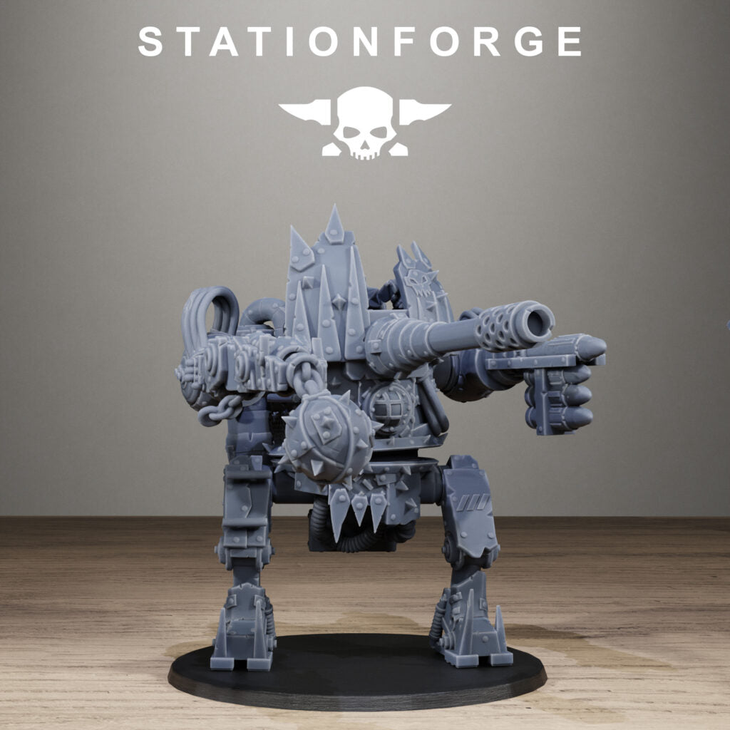 Orks Chicken Walker, proxy miniature, 28mm heroic scale unpainted resin, view 2