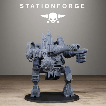 Orks Chicken Walker, proxy miniature, 28mm heroic scale unpainted resin, view 2