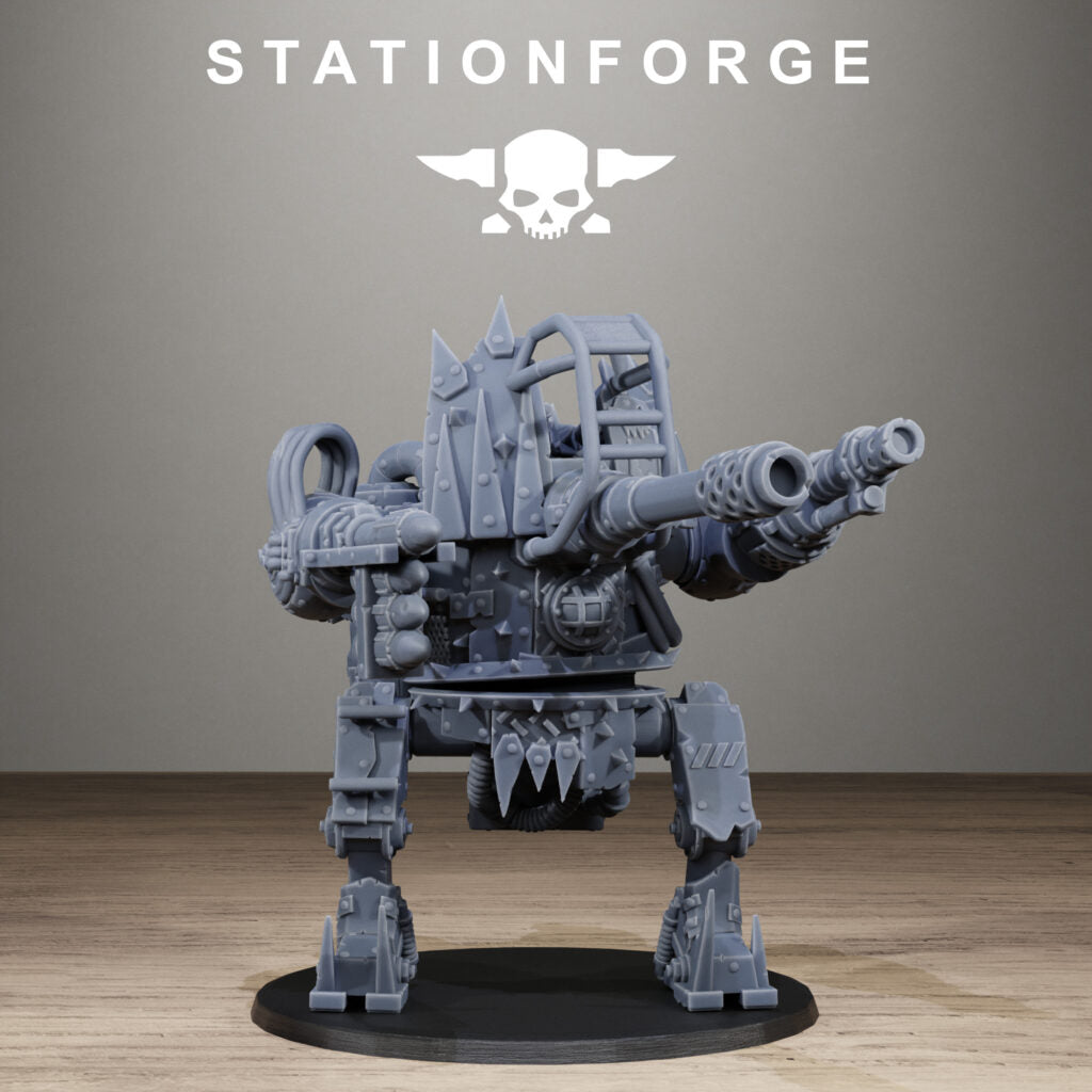 Orks Chicken Walker, proxy miniature, 28mm heroic scale unpainted resin, view 3