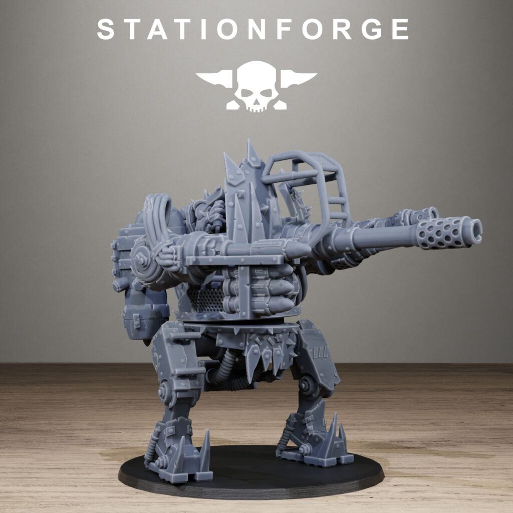 Orks Chicken Walker, proxy miniature, 28mm heroic scale unpainted resin, view 4