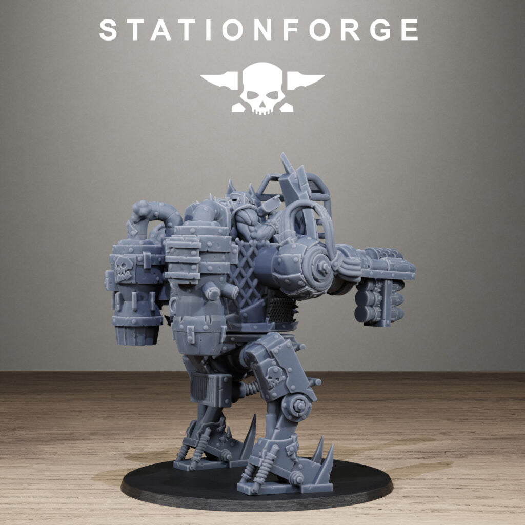 Orks Chicken Walker, proxy miniature, 28mm heroic scale unpainted resin, view 5