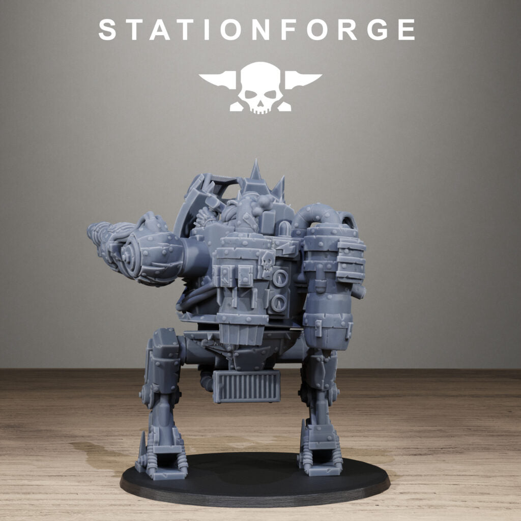 Orks Chicken Walker, proxy miniature, 28mm heroic scale unpainted resin, view 6