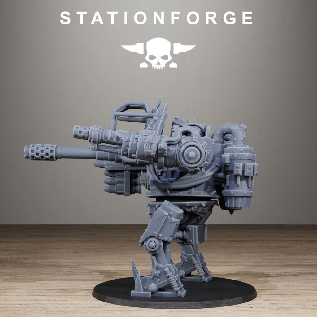 Orks Chicken Walker, proxy miniature, 28mm heroic scale unpainted resin, view 7