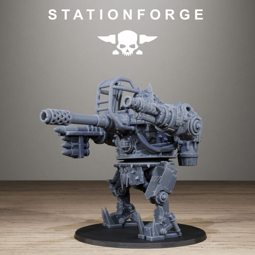 Orks Chicken Walker, proxy miniature, 28mm heroic scale unpainted resin, view 8