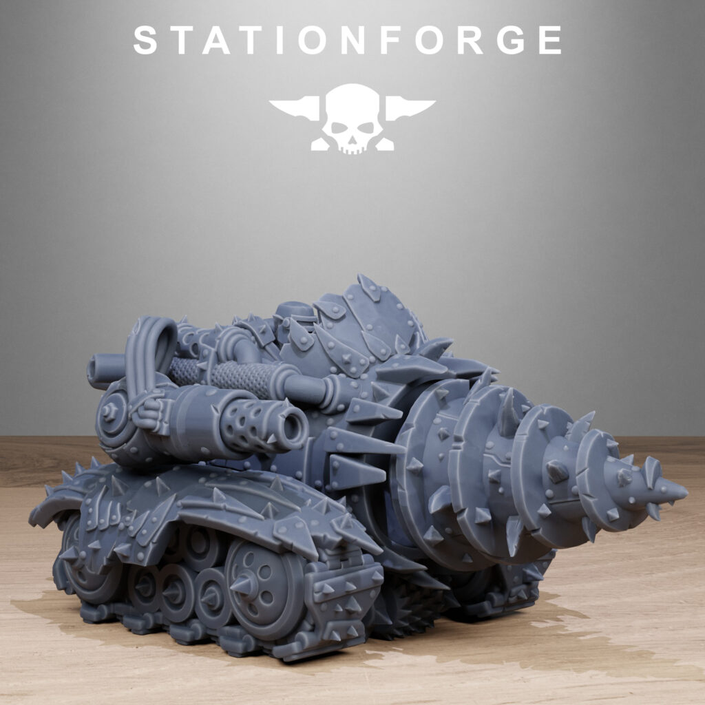 Orks Drill, proxy miniature, 28mm heroic scale unpainted resin