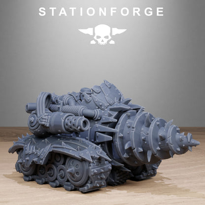 Orks Drill, proxy miniature, 28mm heroic scale unpainted resin