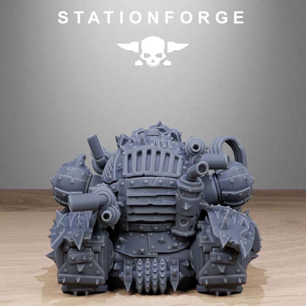 Orks Drill, proxy miniature, 28mm heroic scale unpainted resin, view 6
