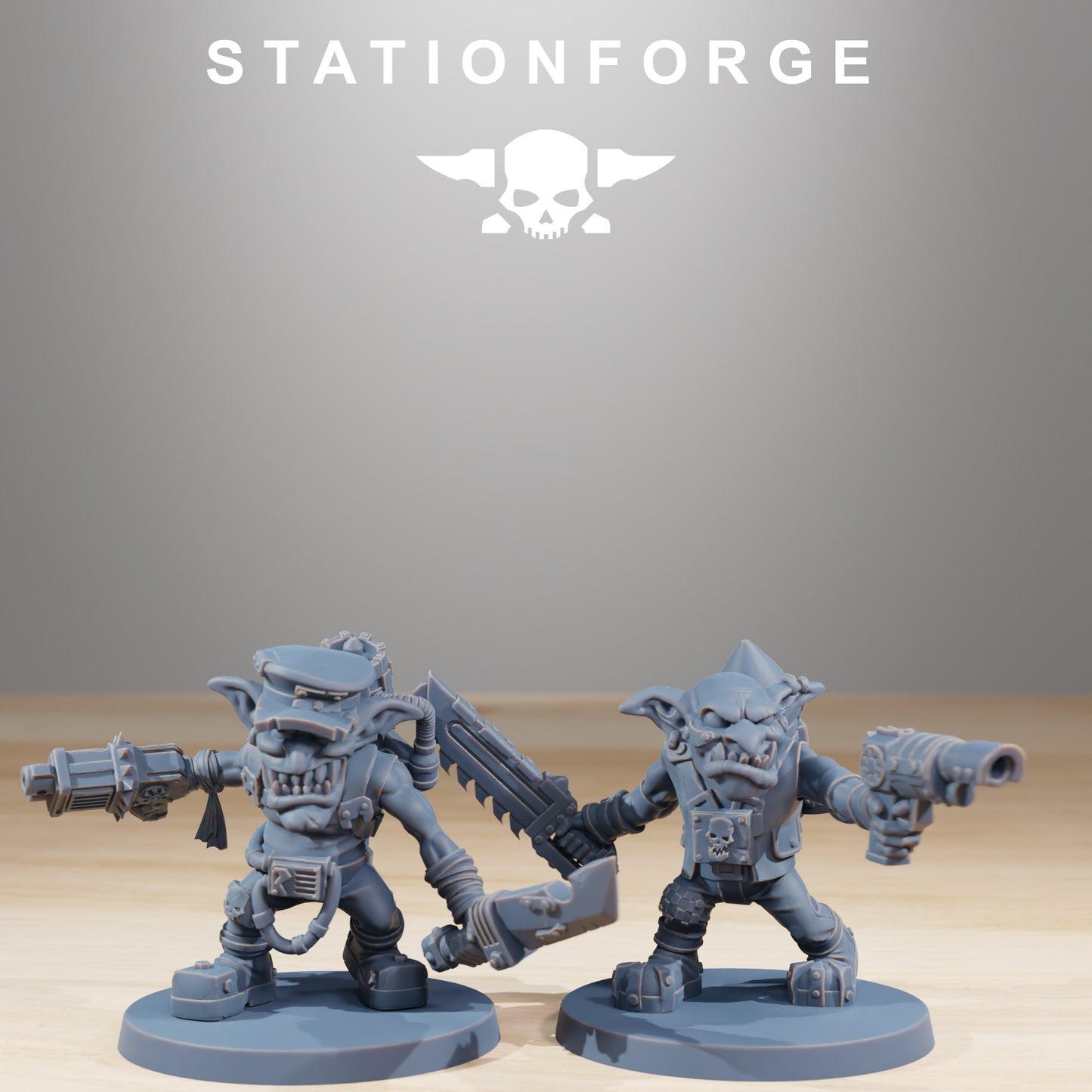 Orks Gobs Jetsters (10 Units), proxy miniature, squad, 28mm heroic scale unpainted resin, view 5