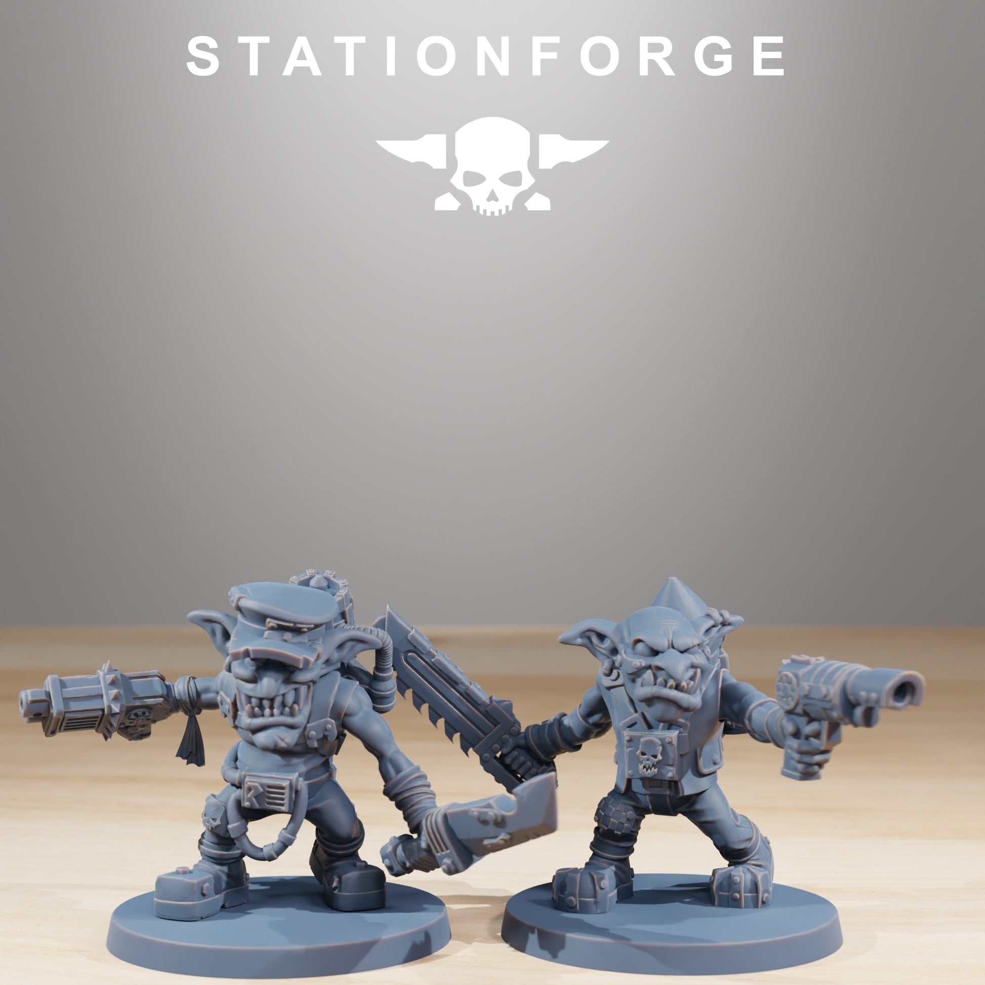 Orks Gobs Jetsters (10 Units), proxy miniature, squad, 28mm heroic scale unpainted resin, view 5