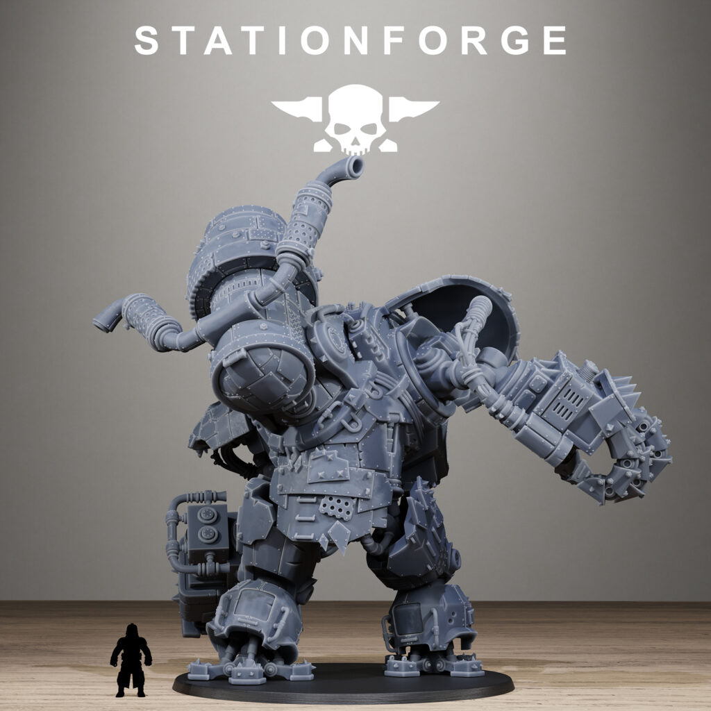 Orks Iron Giant, proxy miniature, 28mm heroic scale unpainted resin, view 7