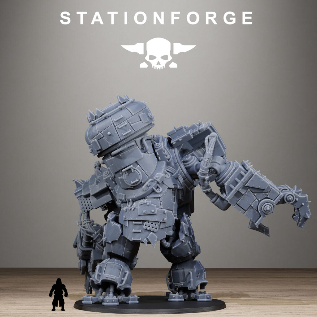 Orks Iron Giant, proxy miniature, 28mm heroic scale unpainted resin, view 8