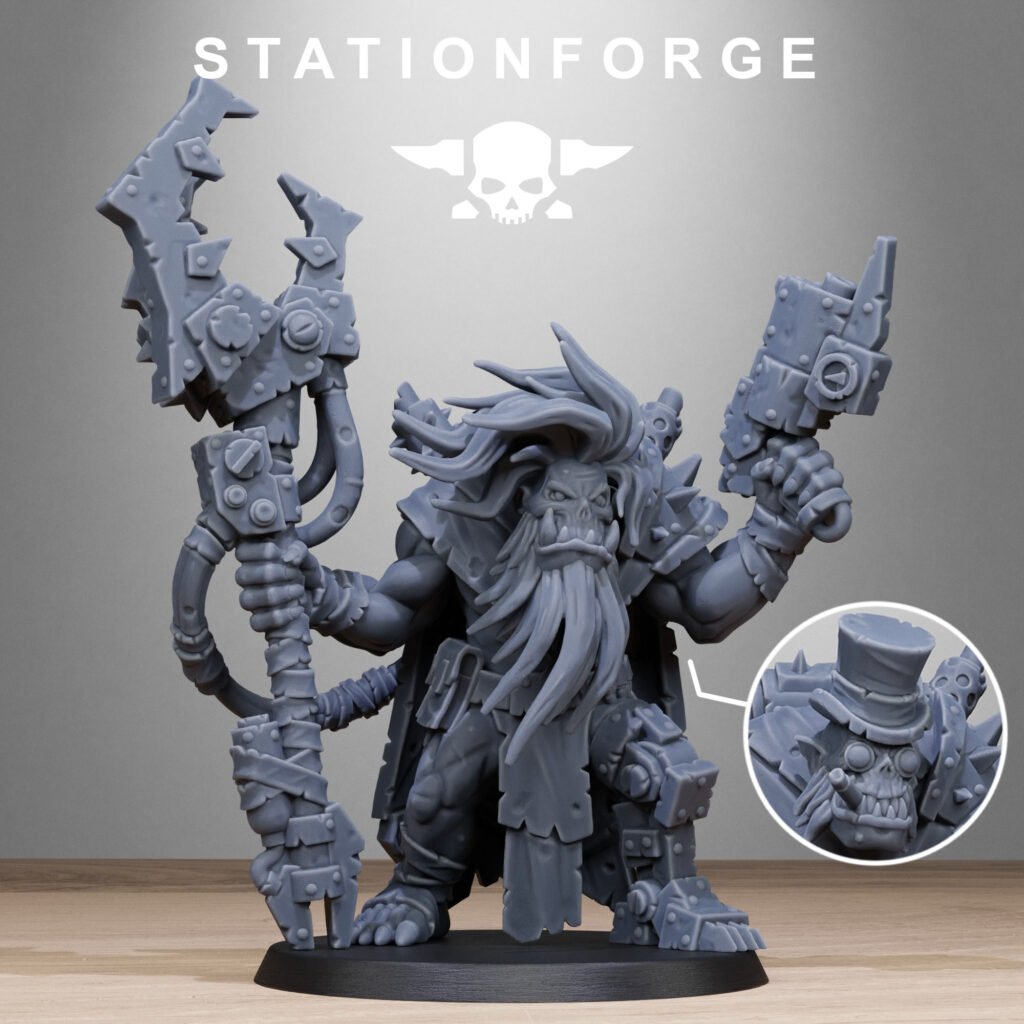Orks Madman, proxy miniature, 28mm heroic scale unpainted resin