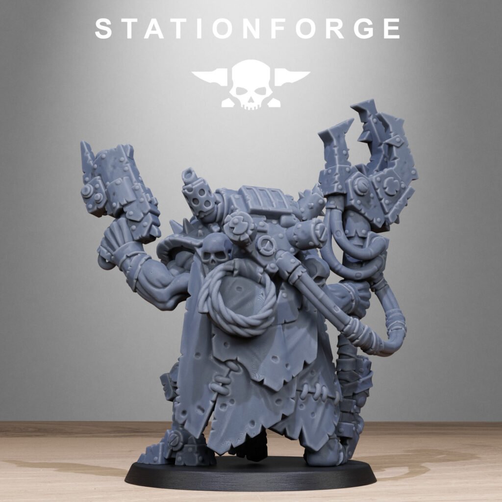 Orks Madman, proxy miniature, 28mm heroic scale unpainted resin, view 3
