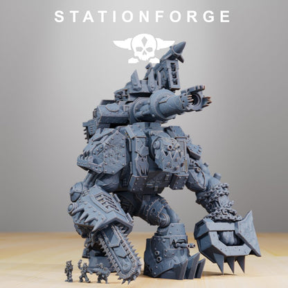 Orks Mega Steppa, proxy miniature, 28mm heroic scale unpainted resin