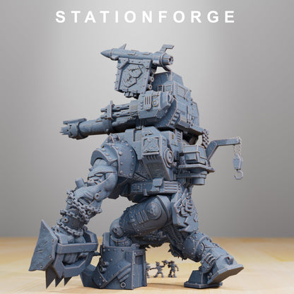 Orks Mega Steppa, proxy miniature, 28mm heroic scale unpainted resin, view 4