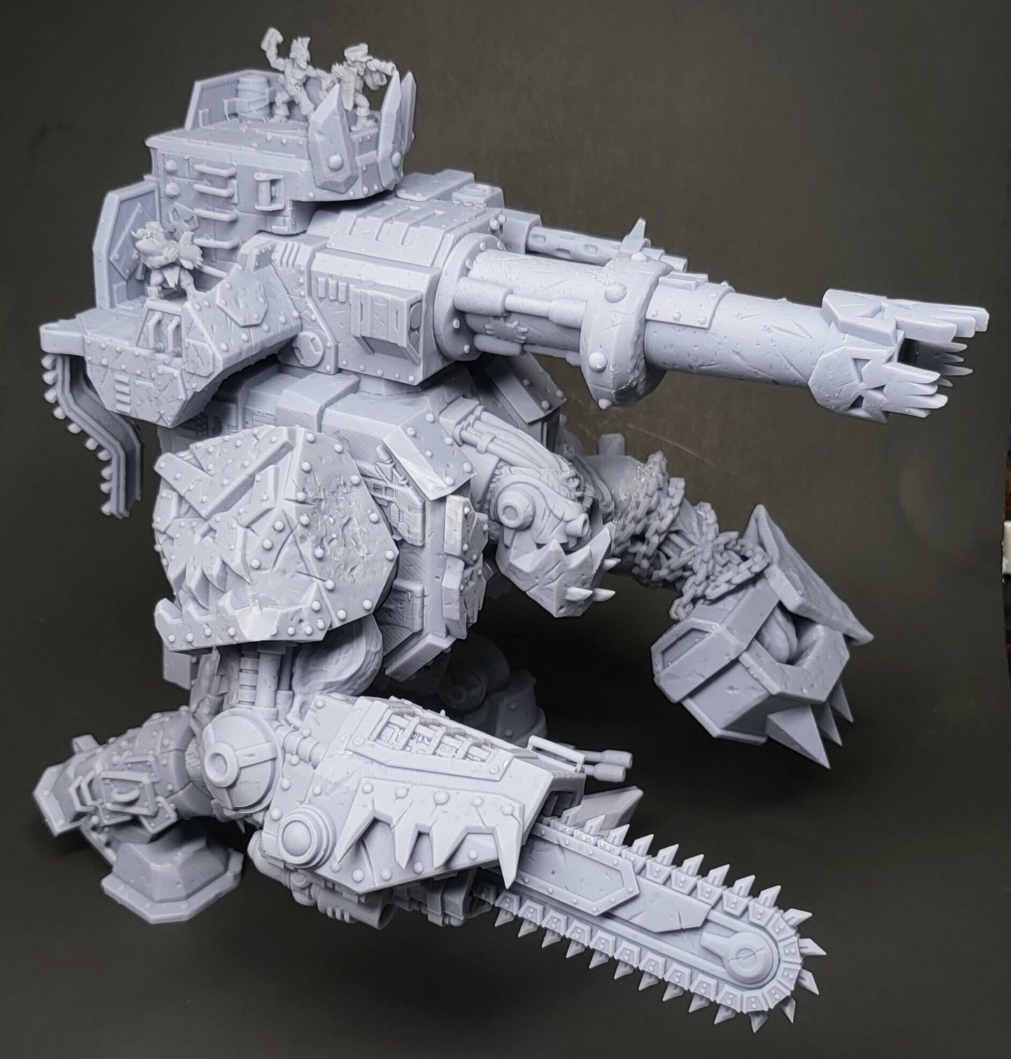 Orks Mega Steppa, proxy miniature, 28mm heroic scale unpainted resin, view 7